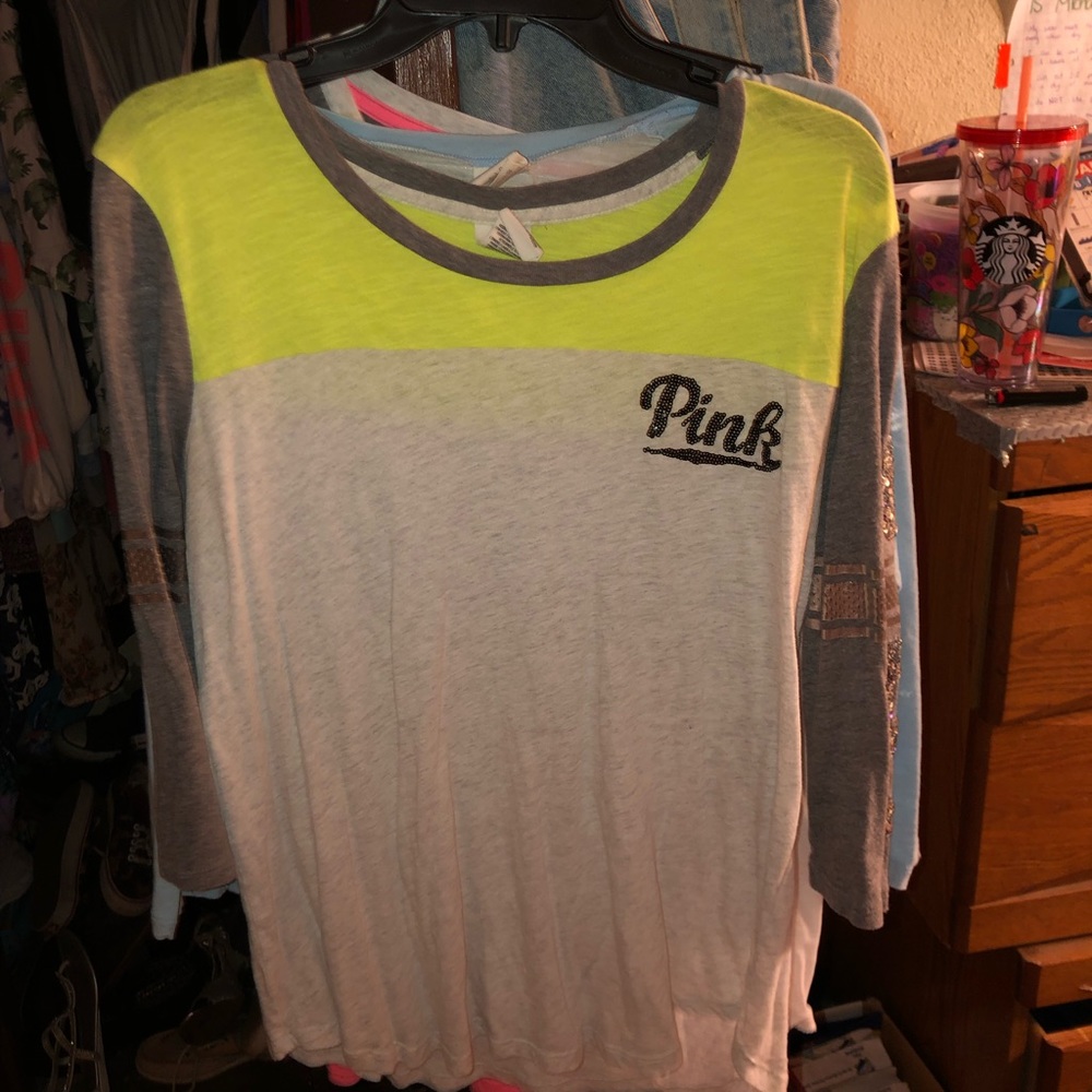 Pink quarter sleeve tee